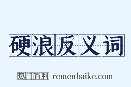 硬浪反义词是什么意思的图片
